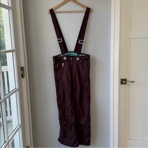 686 Women's Deep Purple Snow Pants with Suspenders